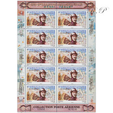 POSTE AÉRIENNE N° 74 HENRI PEQUET 2011 LUXE FEUILLE DE 10 TIMBRES NEUFS**