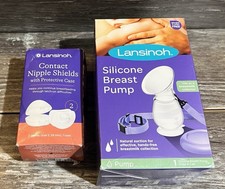 Lansinoh Silicone Manual Breast Pump Cap  Strap  24mm Contact Nipple Shields