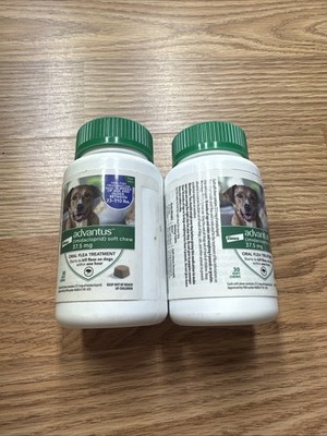 2 X Advantus Oral Flea Treatment 30 Soft Chews for Dogs 23-110lbs EXP. 1/2027