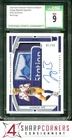 2020 NATIONAL TREASURES MATERIALS #102 JOE BURROW RC BOWL LOGO /10 CSG 9 AUTO 10