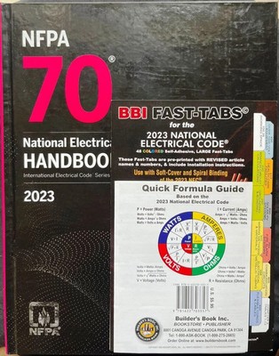 NFPA 70 National Electrical Code Handbook 2023 Edition Hardcover NEC & BBI Tab