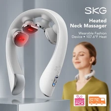 SKG Neck Massager with Heat, Electric Vibration Neck Massager for Deep Tissue