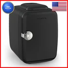 Crownful Mini Fridge 4 Liter/6 Can Portable Cooler And Warmer Personal Fridge