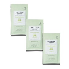 VOESH Collagen Socks for Dry, Cracked Feet - Herb Seed Oil - 3 Pair Pack