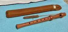 Vintage Kung Swiss Made Wooden Recorder Flute with Soft Case, C&rdquo;, 6H8