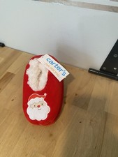 SANTA SLIPPERS Carter's 4T-5T Red Kids Toddlers Christmas Holiday Soft Slip On