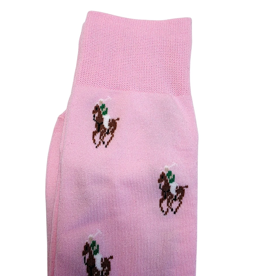 Nuevo paquete de 2 calcetines de vestir Polo Ralph Lauren para hombre azul marino rosa logotipo Big Pony nuevos con etiquetas Foto 4 de 4