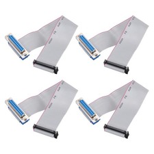 4 Pcs Flat Ribbon Cable, 2.54mm Pitch 31.8mm Width 26 Pin Female DB25 to FC-26