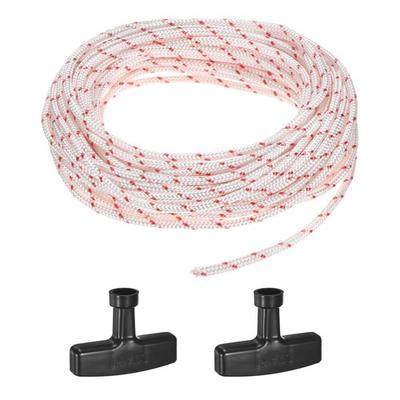 #ad Recoil Starter Rope Pull Cord with Handles 3mm 10m for Mower White RedBlack AU $15.36