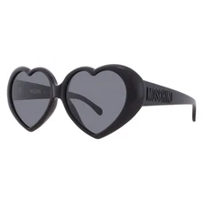 Moschino Grey Irregular Ladies Sunglasses MOS128/S 0807/IR 56 MOS128/S 0807/IR