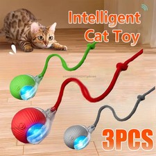 3pc Cat Interactive Rolling Ball Toy Rechargeable Electric Smart Mouse Chase