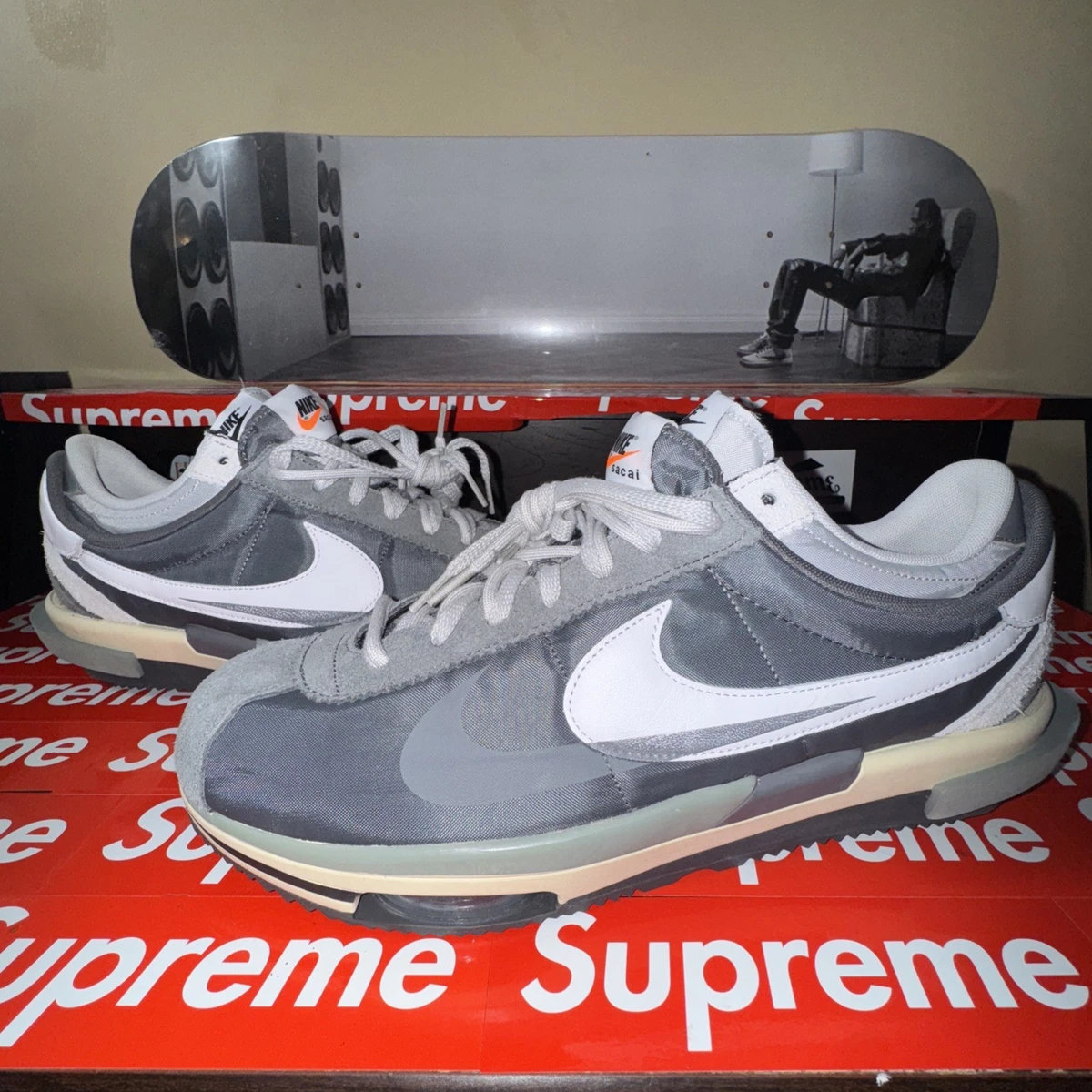 Preços baixos em Nike sacai x Zoom Cortez SP Iron Grey | eBay