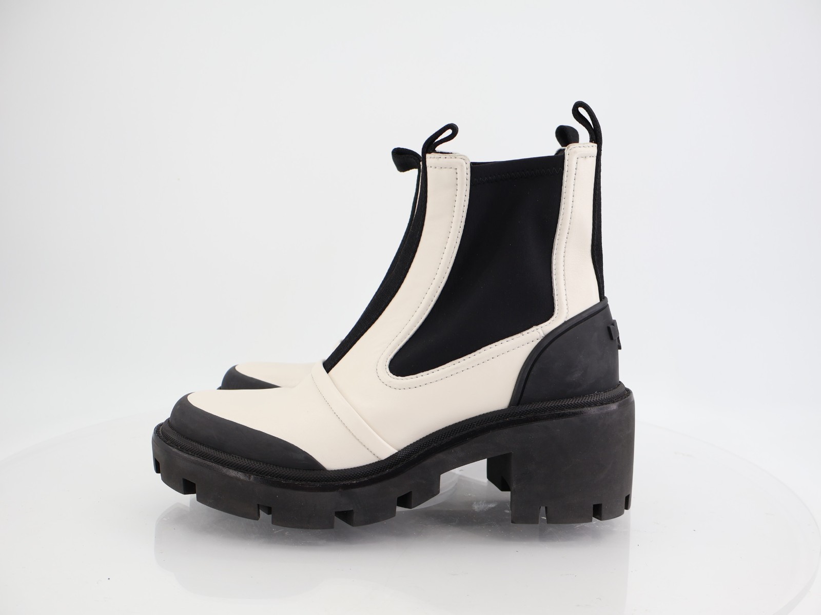 SAOLA Stivaletti donna Tory Burch Chelsea suola a strappo misura 8 5 nero bianco slip on