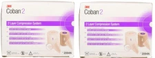 3M Coban 2 Two-Layer Compression System Stocking Elastic Self-adherent 2094N Lot