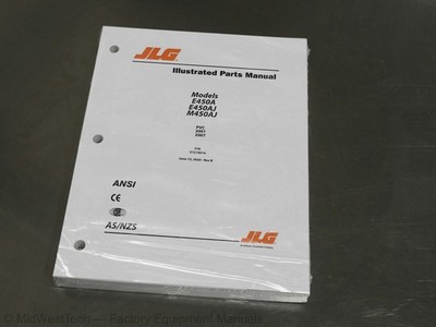 JLG E450AJ Boom Lift Parts Manual Exploded View Catalog Diagram Book