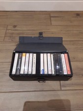 80s 90?s Cassette Tape Case Holder Storage Case will hold 15 cassette tapes