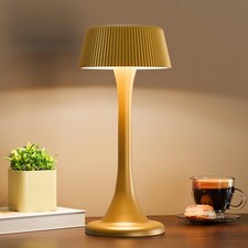 Rechargeable Table Lamp Shower Cordless Stepless Dimming Gold Portable