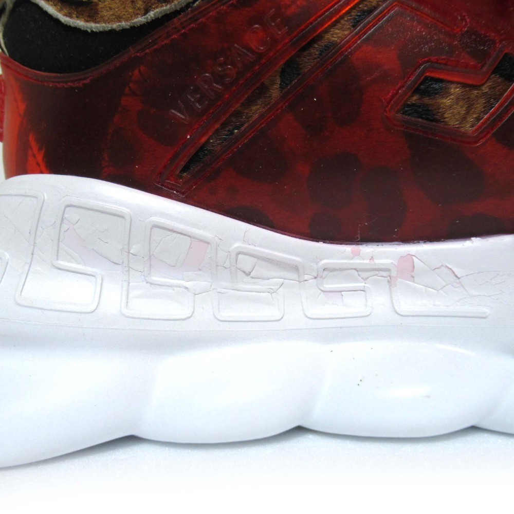 VERSACE Chain Reaction Leopard Pattern Sneaker EU… - image 6