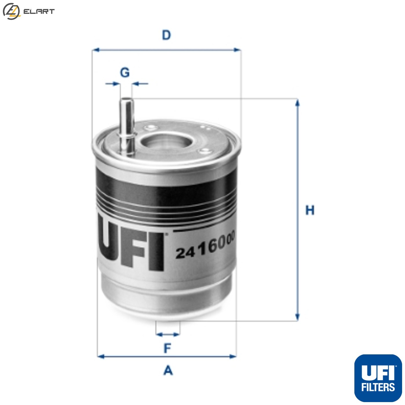 FUEL FILTER 24.160.00 FOR KIA PROCEED D4FE 1.6L 4cyl CEED Tourer