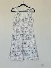 Tommy Hilfiger  Sleeveless Dress Black & White Sequin Embellishes Cotton S