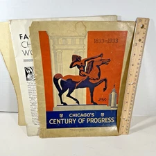 1933 Chicago Worlds Fair Century Of Progress Souvenir Program 32 pages