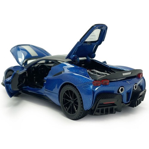 1:32 Ferrari SF90 Toy Car Model Car Scale Diecast Kids Toys Boys Gift Blue - Picture 11 of 14