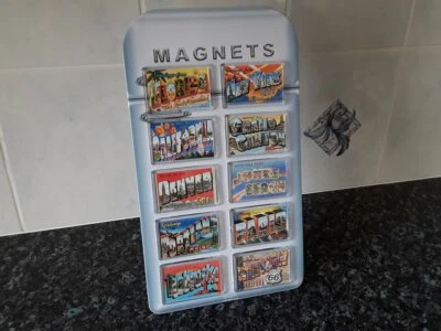 Greetings From America Fridge Magnet Choice. Retro Postcard Style. Florida, New