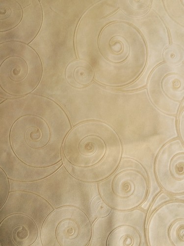 TOWNSEND LEATHER Fossil Top Grain Cowhide patina cream embossed nubuck hide - Picture 2 of 5