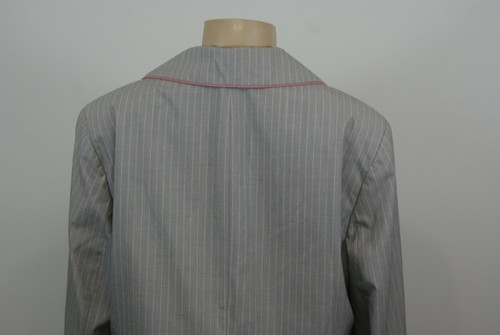 Doncaster DD Collection Ladies 14 Gray Pink Pin Stripe Skirt Suit Silk Blend - Picture 3 of 6