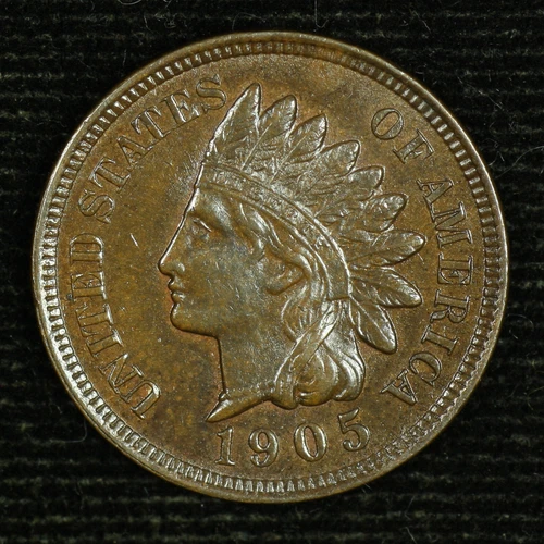 Indian Head Cent. 1905 . Brilliant Uncirculated.  Lot # 9049-90-003