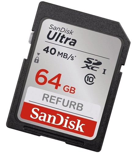 Carte mémoire flash SD SanDisk 64 Go Ultra SDXC SDHC classe 10 40 Mo/s 266x - Photo 9 sur 12