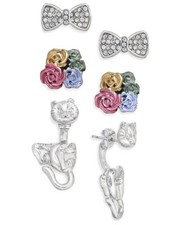  26 Disney Alice Thru The Looking Glass 3 Pair Stud Earrings L T Box