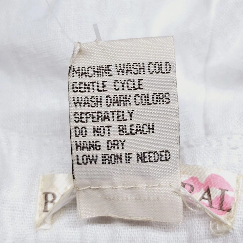 Body Central Linen Pants Womens XL White Straight Leg Slash Pockets Lightweight - Image 4 of 4