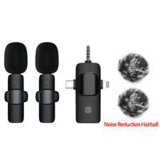 Plug and Play Noise Reduction Wireless Lavalier Microphone for Iphone Android 3.