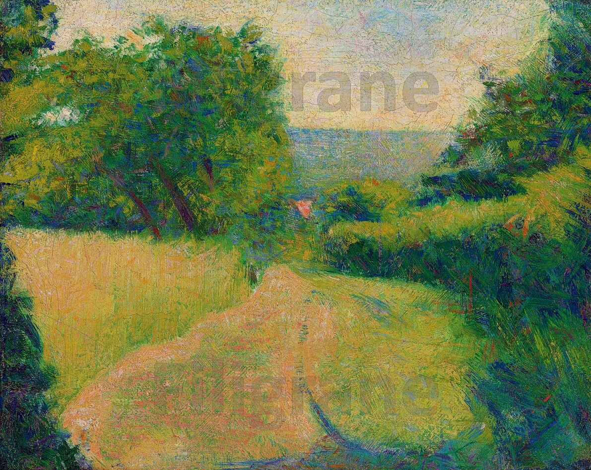 Tableau Seurat Chemin creux à Ryeu idéal pour illuminer un salon lumineux