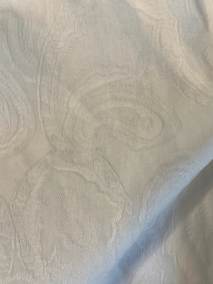 Mondo di Marco Blanco Paisley Botón Delantero Camisa Hombre L Foto 2 de 4