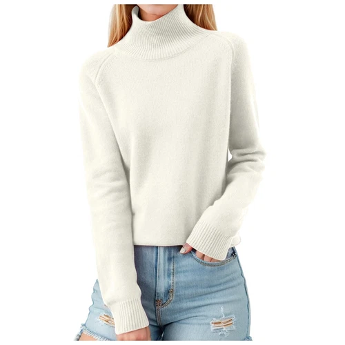 Damen Pullover Langarm Freizeit Rollkragenpullover - Bild 8 von 38