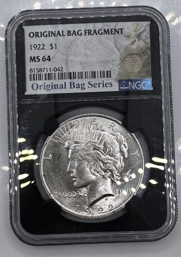 1922 Peace Silver Dollar - NGC MS 64 💥Original Bag Fragment Series💥