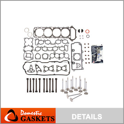 Head Gasket Set Intake Exhaust Valves Fit 90-92 Nissan Axxess Stanza 2.4L KA24E