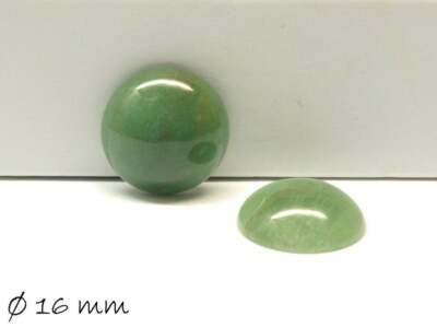 2 Stk. Aventurin-Quarz Edelstein Cabochons zum Einkleben in Fassungen, Ø 16 mm 