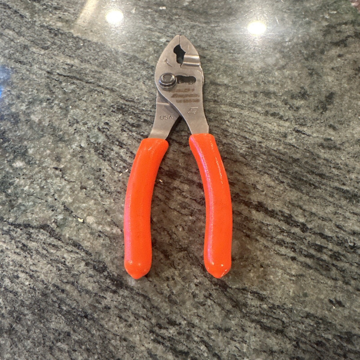 Snap On hj46acf 6” talon grip flankJaw slip joint pliers orange | eBay