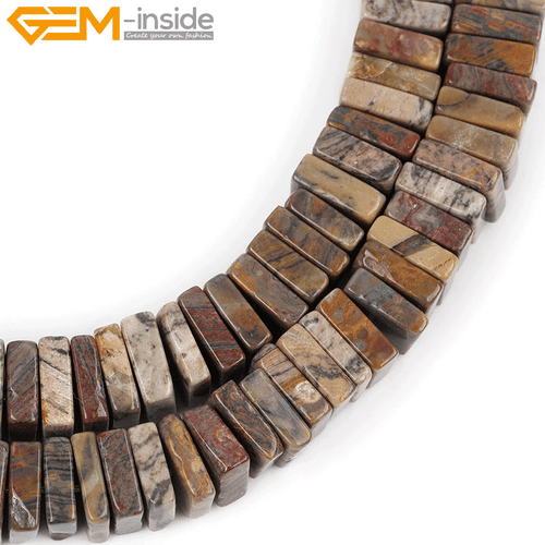 Natural Square Assorted Gemstone Cube Cubic Spacer Beads For Jewelry Making 15" - Zdjęcie 19 z 50
