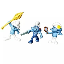2011 The Smurfs McDonald's Toy Figure Figurine Cake Topper Clumsy Handy Vanity