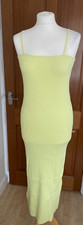 ZARA LONG LIME GREEN KNITTED  DRESS  BNWT SIZE L