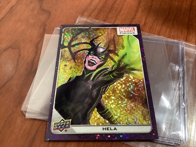 2023 UD Marvel Platinum Purple Pixels #31 Hela /35      