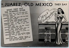 Postcard - In Juarez, Old Mexico They Say