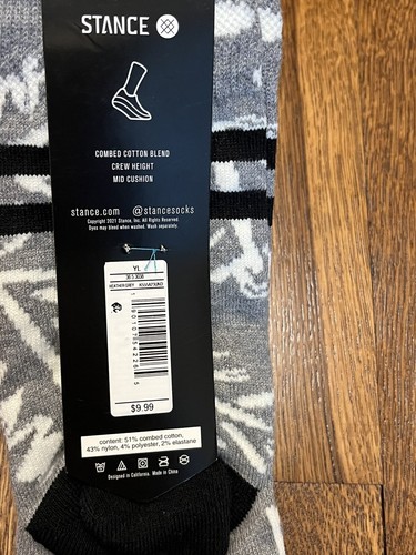 4x Stance Wade Collection Kids Size Large (Y 3-5.5) Casual Crew Height Socks - Picture 3 of 8