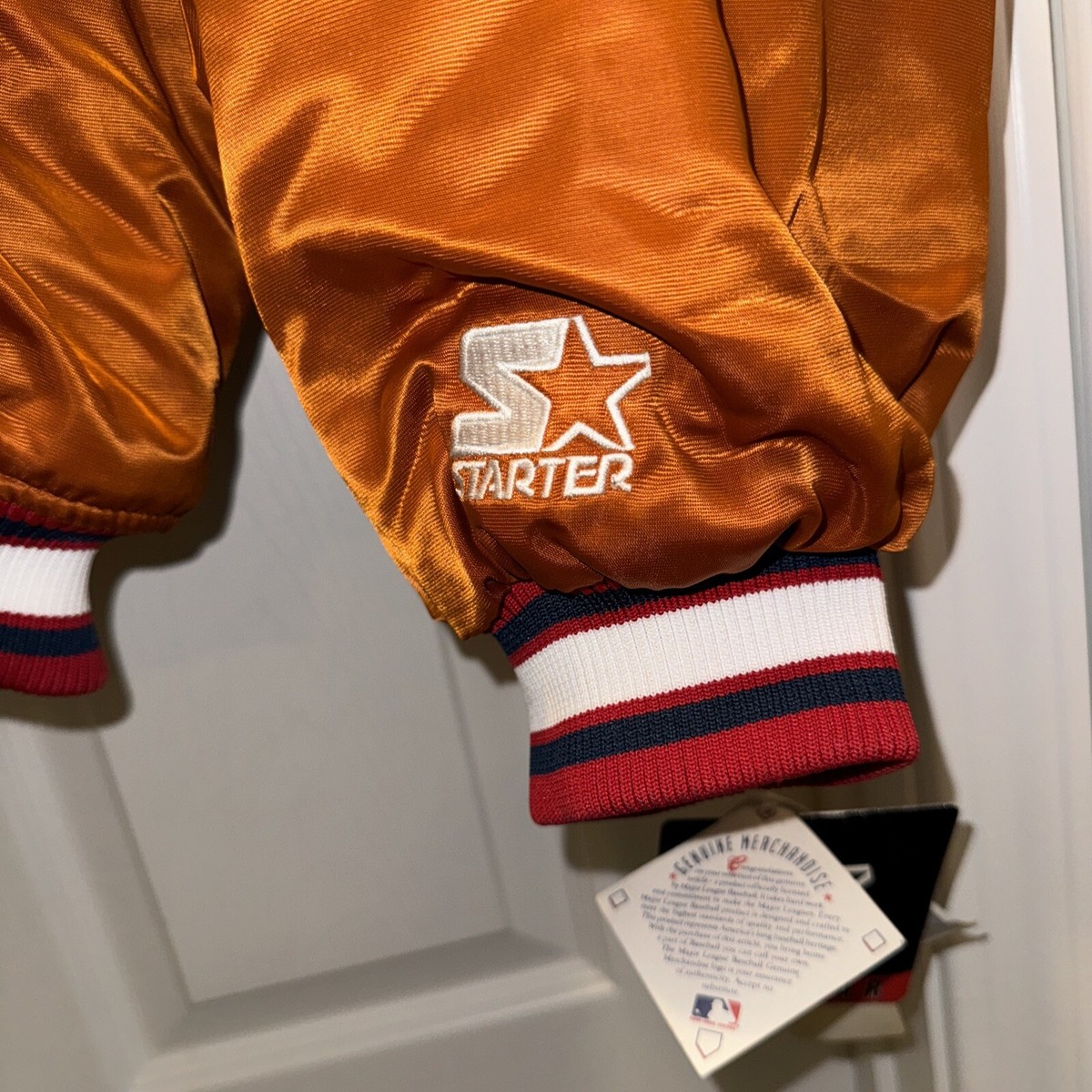 Rare Vintage 1990's MLB Atlanta Braves Starter XL Burnt