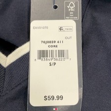 Tommy Hilfiger Polo Dress Womens Size Small Blue Essential V Neck Short Sleeves