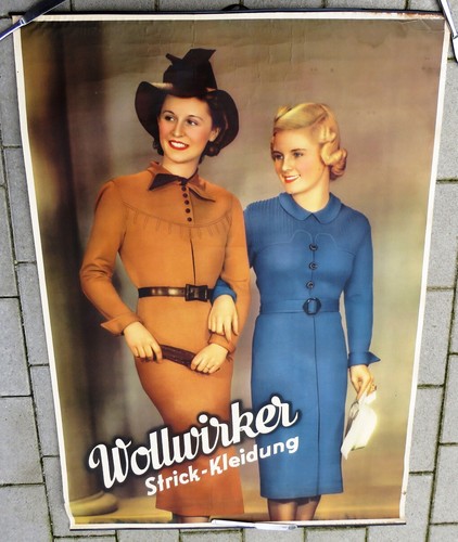 WOLLWIRKER Strick Kleidung Antikes Plakat Dresden um 1935 Damen Kleidung RARITÄT - Bild 8 von 10